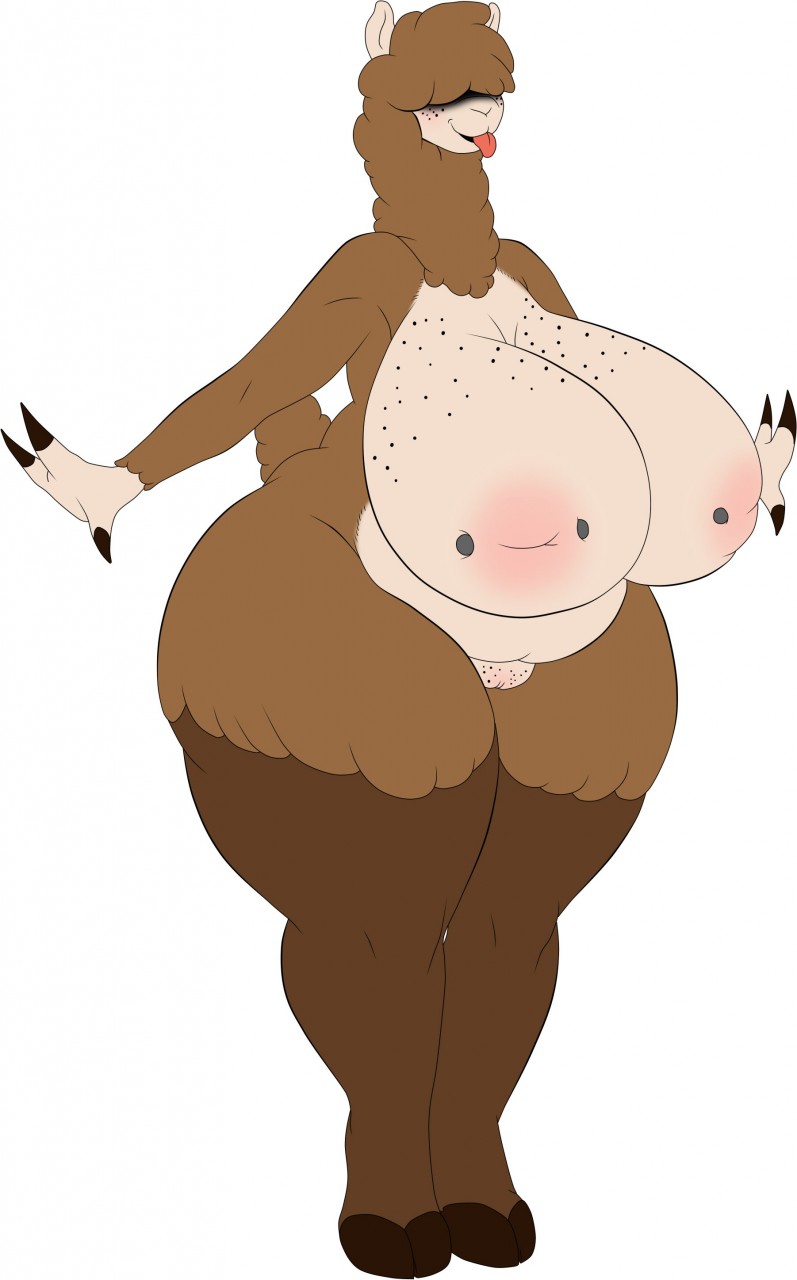 big_breasts breasts camelid covered_eyes female freckles hi_res huge_breasts inverted_nipples llama mammal mature_female mother nightmare-arts nipple_piercing nipples nude parent piercing pussy solo wide_hips