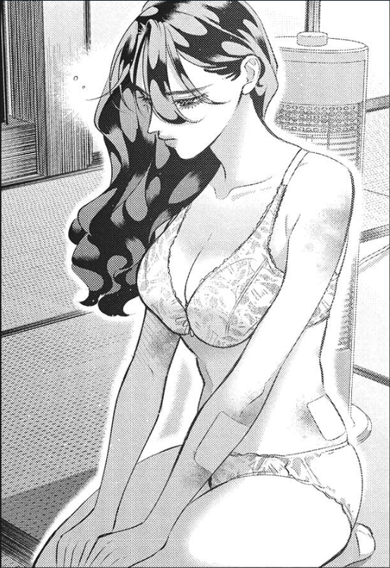 bandage bandages bra breasts breasts female highres large_breasts lingerie lingerie_only manga panties raise_wa_tanin_ga_ii sideboob solo somei_yoshino_(raise_wa_tanin_ga_ii) yakuza_fiancé:_raise_wa_tanin_ga_ii