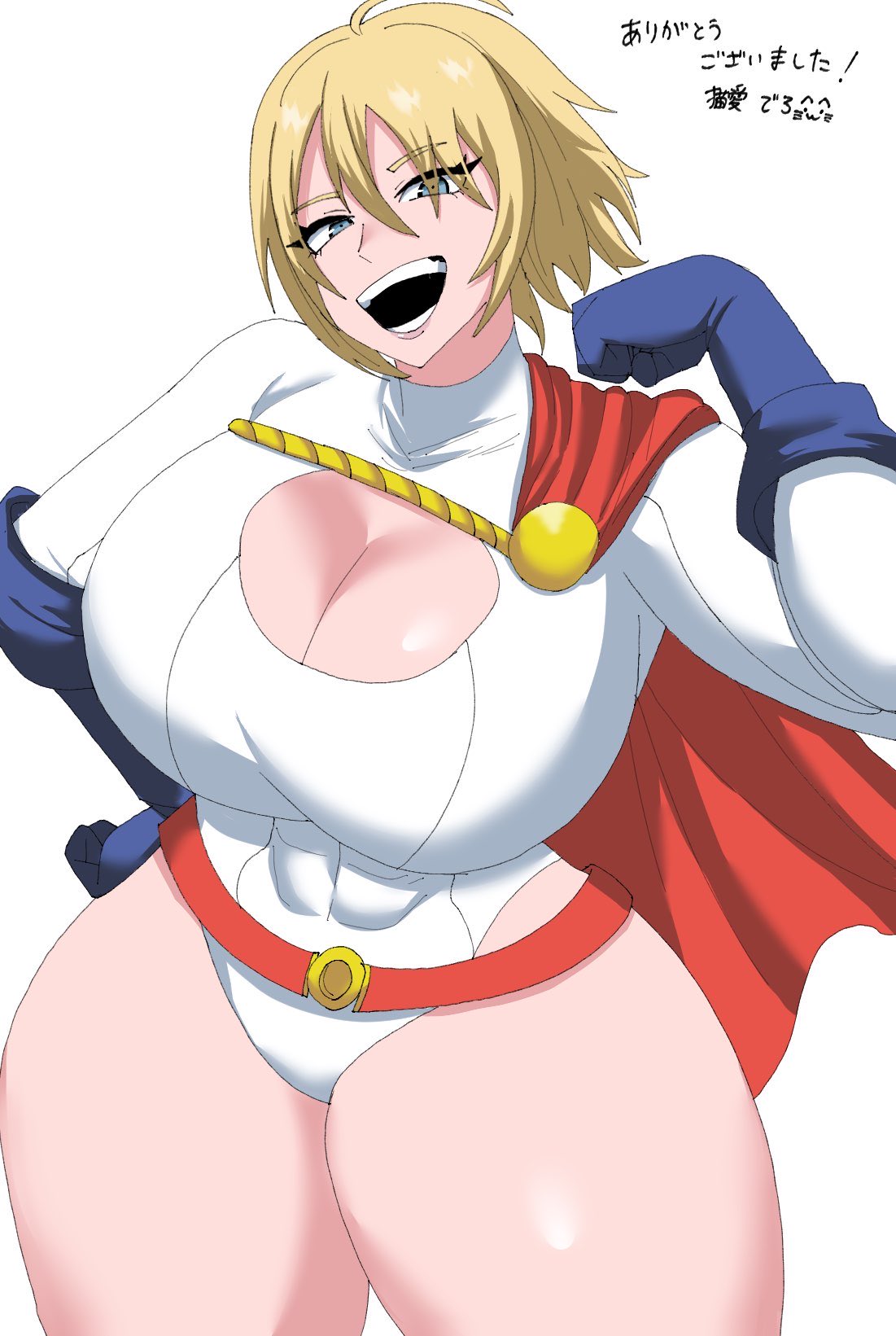 1girls, about to burst, adult, adult female, alien, alien girl, alien humanoid, barely contained, barely contained breasts, barely fits, big breasts, blonde female, blonde hair, blonde-haired female, breasts, breasts too big, bursting breasts, cleavage, cleavage window, dc, dc comics, imminent wardrobe malfunction, kara zor-l, kryptonian, large boobs, large breasts, light skin, light-skinned female, looking at viewer, mature, mature female, nekomedero, power girl, short hair, short hair female, smile, smiling, smiling at viewer, straining clothing, superheroine, superman (series), supersuit, thick thighs, thighs, tight fit, tight suit, tight supersuit, too tight, undersized clothes, undersized clothing