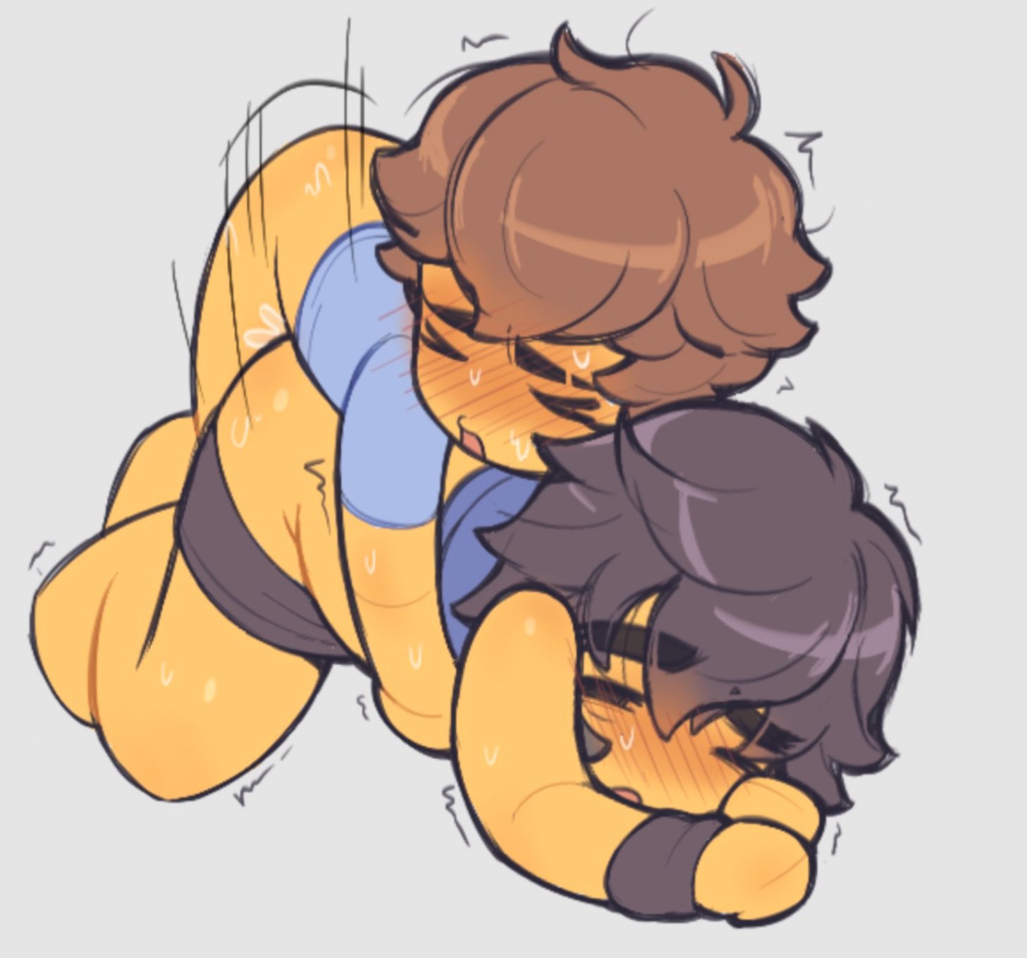 2025, 2boys, anal, black hair, brown hair, chiri inu, cole (ninjago), gay, jay (ninjago), lego, male, male only, ninjago, yaoi
