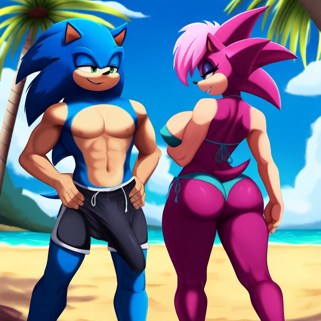 ai_generated ass blue_body breasts female green_eyes incest magenta_fur male male/female pink_hair sex sonia_the_hedgehog sonic_(series) sonic_the_hedgehog sonic_the_hedgehog_(series) sonic_underground straight veiny_penis