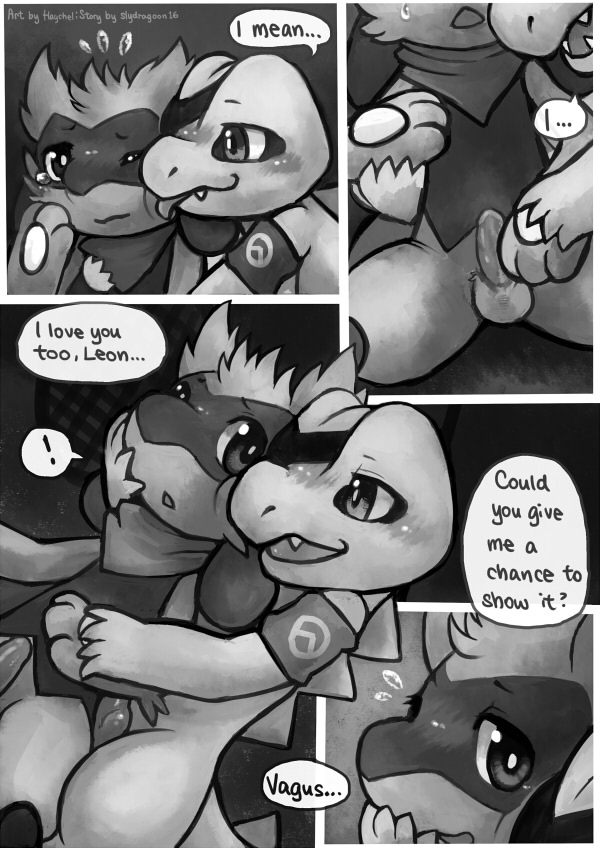 comic erection gay haychel male nintendo no_humans penis pokemon riolu totodile video_games