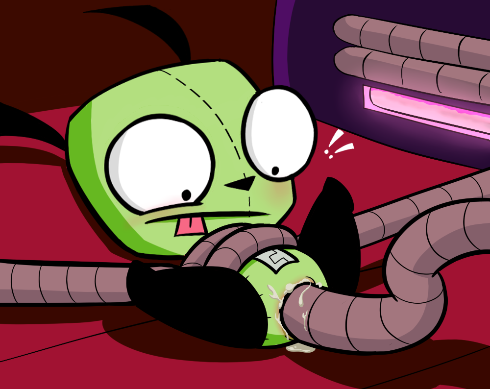 ! 1boy anal costume cum cum_inside ejaculation gir_(invader_zim) invader_zim looking_down lying nepp nickelodeon on_back penetration smooth_skin solo source_request spread_legs spreading tentacle tongue tongue_out zipper