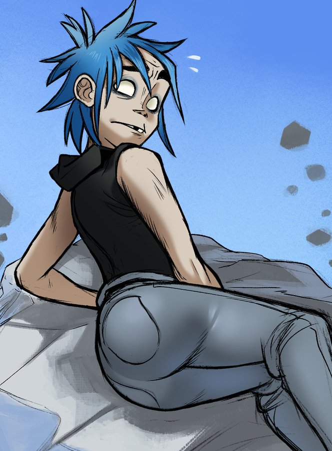 1boy, 2d (do ya thing), 2d (gorillaz), ass focus, fortnite, gay, gay male, gorillaz, male, male focus, male only, mawile123, tagme, yaoi