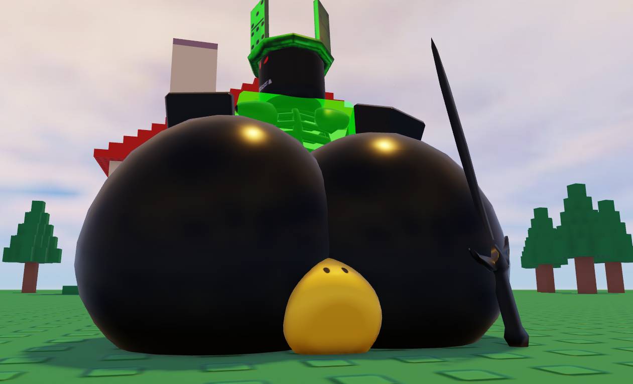 1x1x1x1, 3d, ass, big ass, black body, bouncing ass, bubble butt, butt crack, dominant male, facesitting, fat ass, gay, huge ass, male, male only, male/male, noob (roblox), rimming, roblox, robloxian, sitting on person, sword, tagme, verdamon, yellow body
