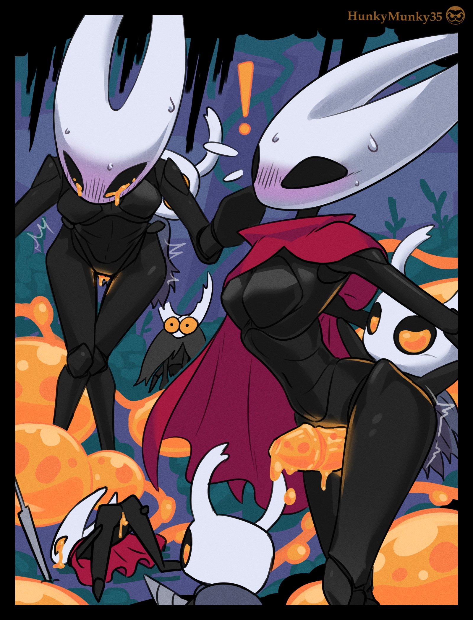 bad end, between legs, bug, child bearing hips, cum, cum in pussy, cum inside, curvaceous, curvaceous body, curvaceous female, curvaceous figure, curvaceous hips, curvaceous thighs, defeated heroine, dripping, eyes wide open, female, forced, goo, hollow knight, hollow knight (character), hollow knight: silksong, hornet (hollow knight), hunkymunky35, incest, male, overpowered, penis in pussy, protagonist (hollow knight), red cloak, sweat, the infection (hollow knight), the knight (hollow knight), vaginal, vaginal penetration, vaginal sex, waifu