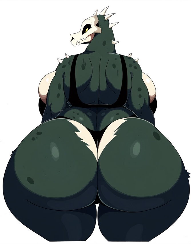 ass big_ass female_only furry_only gigantic_ass godzilla_(series) looking_at_viewer looking_back scalie_only skullcrawler tagme tagme_(artist)