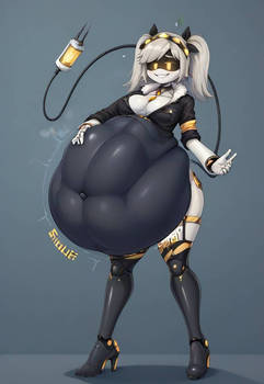 ai_generated big_belly disassembly_drone fat fat_female fat_girl fat_woman j_(murder_drones) murder_drones tagme vore