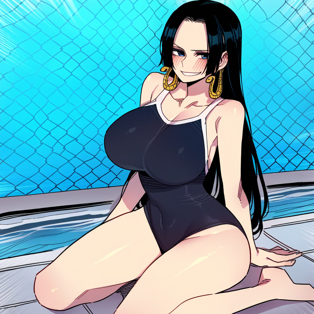 ai_generated boa_hancock female female_only lustfulsketches one_piece swimsuit