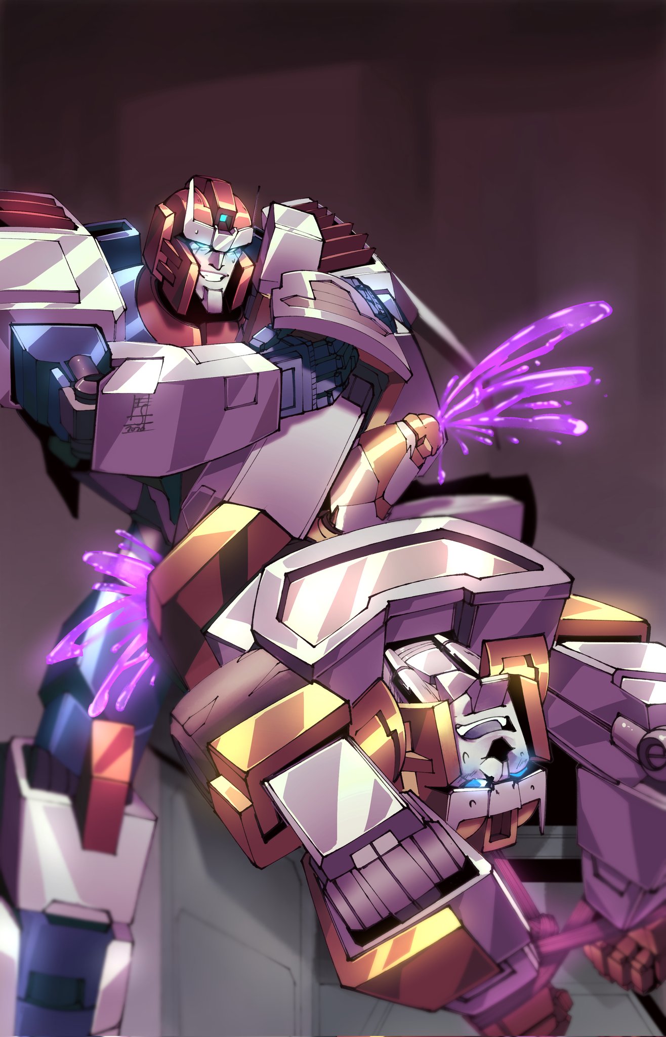 cum cum_inside cum_overflow dubious_consent erikaskerzz hands_above_head male male/male male_only penetration penis pharma_(transformers) ratchet_(transformers) restraints transformers transformers_idw unusual_cum