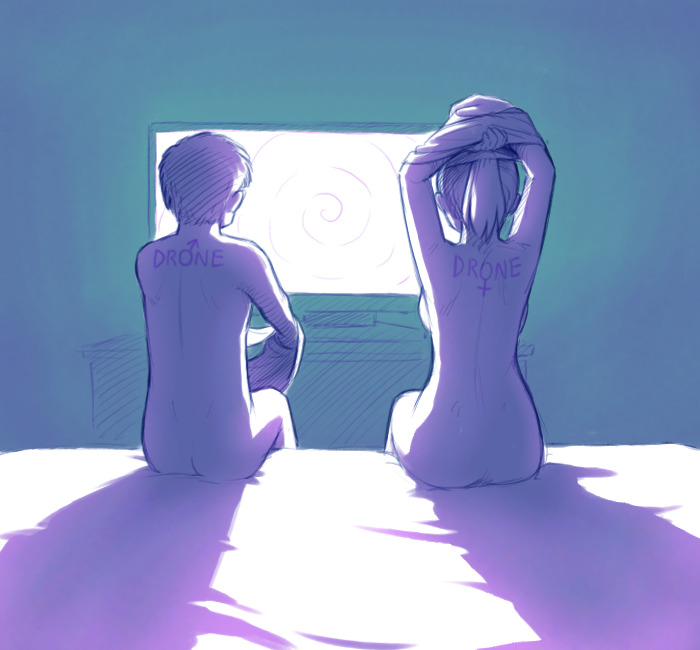 1boy, 1girls, both sexes in same situation, female, femsub, hypnosis, male, male and female subs, malesub, mind control, multiple subs, nude, slave, sleepymaid