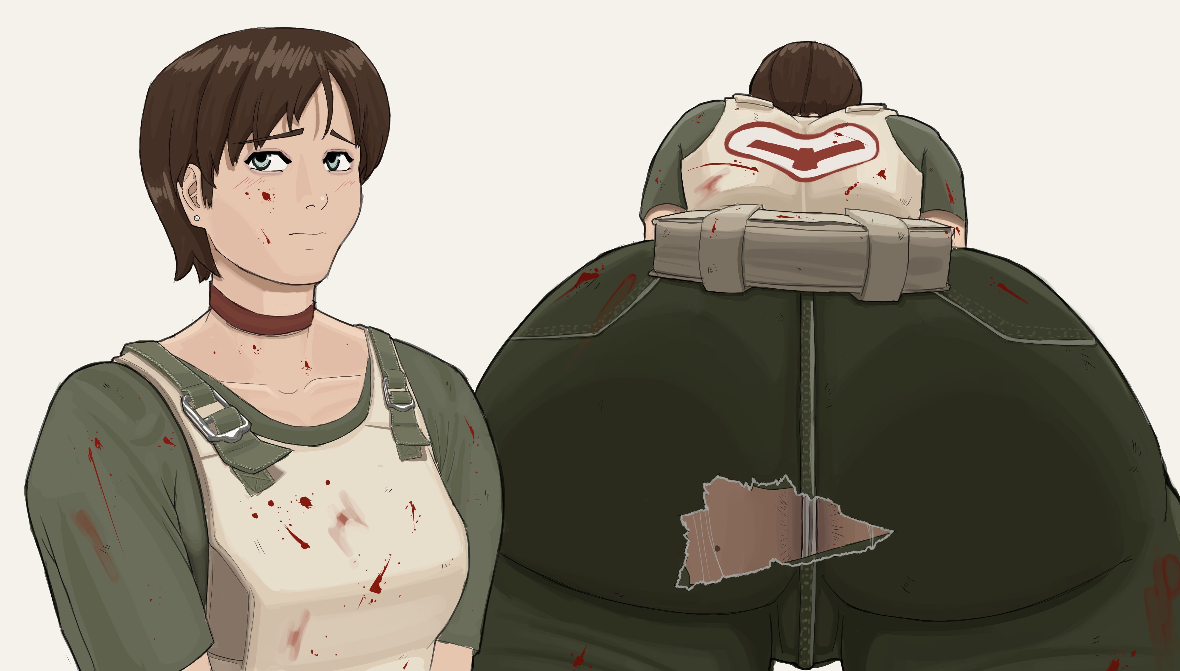 1girls, anus, anus peek, ass, big ass, bottom heavy, bubble ass, bubble butt, clothing, fat ass, female, female only, huge ass, large ass, massive ass, metalsplinter, panties, rebecca chambers, resident evil, ripped clothing, solo, thick ass, thick thighs, thunder thighs, wide hips