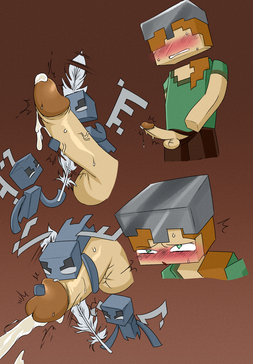 1boy, 1futa, 2023, alex (minecraft), balls, better version at source, breasts, clothed, clothing, cum, dickgirl, erection, feathers, frottage, futa focus, futanari, handjob, humanoid, humanoid penis, intersex, larger futa, light skin, light-skinned futa, male, male on futa, microsoft, minecraft, mojang, mostly clothed, nichearts, penis, pixiv sample, salmobaliki, standing, tickle torture, tickling, uncensored, vex (minecraft), video games