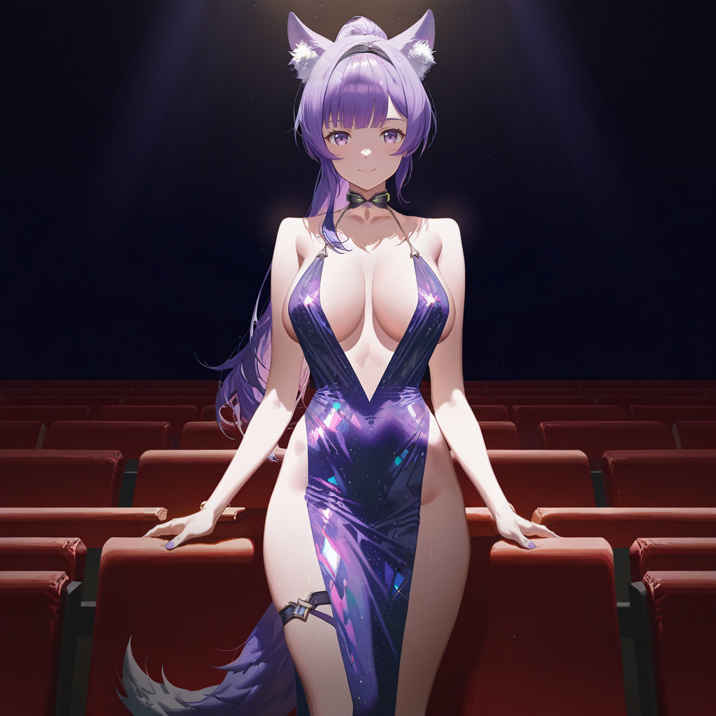 ai_generated beautiful enya_(snowbreak:_containment_zone) enya_murphy purple_eyes purple_hair snowbreak snowbreak:_containment_zone