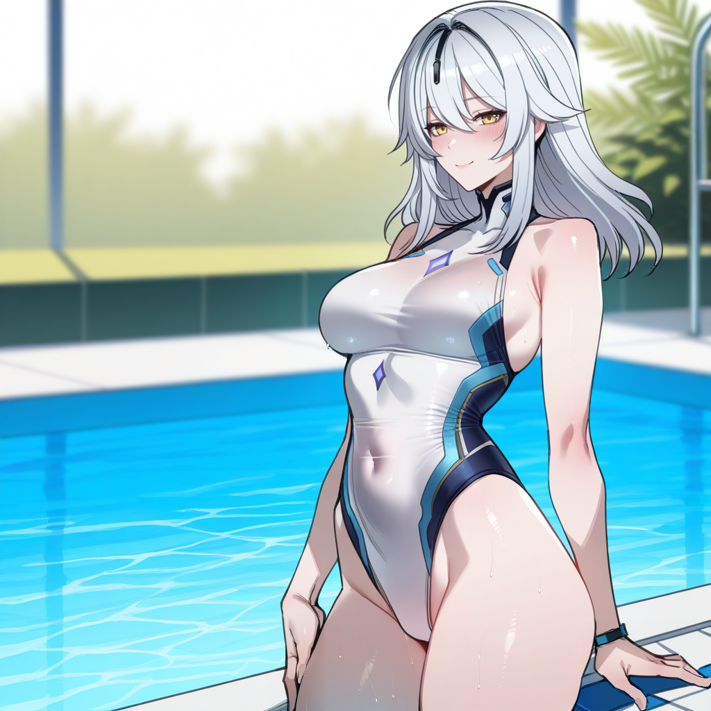 ai_generated lyfe lyfe_(snowbreak:_containment_zone) lyfe_bestla snowbreak snowbreak:_containment_zone white_hair yellow_eyes
