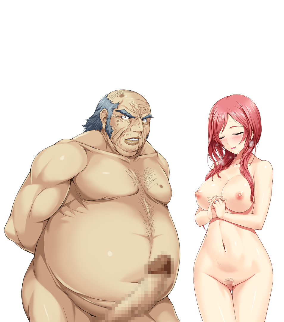 1boy 1girls 2d 2d_(artwork) alice_soft arima_shiori big_breasts blue_eyes censored cg closed_eyes couple couple_love cum cum_on_face duo fat_man father-in-law_and_daughter-in-law hands_behind_back hands_together heartful_maman highres huge_cock kinosaki_juuzo legs legs_together lips lipstick looking_at_viewer milf mosaic_censoring mother navel nude_male old_man onigirikun photoshop pleasure_face pleasured pubic_hair red_hair secretly_loves_it shocked smile standing tagme thick_thighs thighs transparent_background ugly_bastard ugly_man