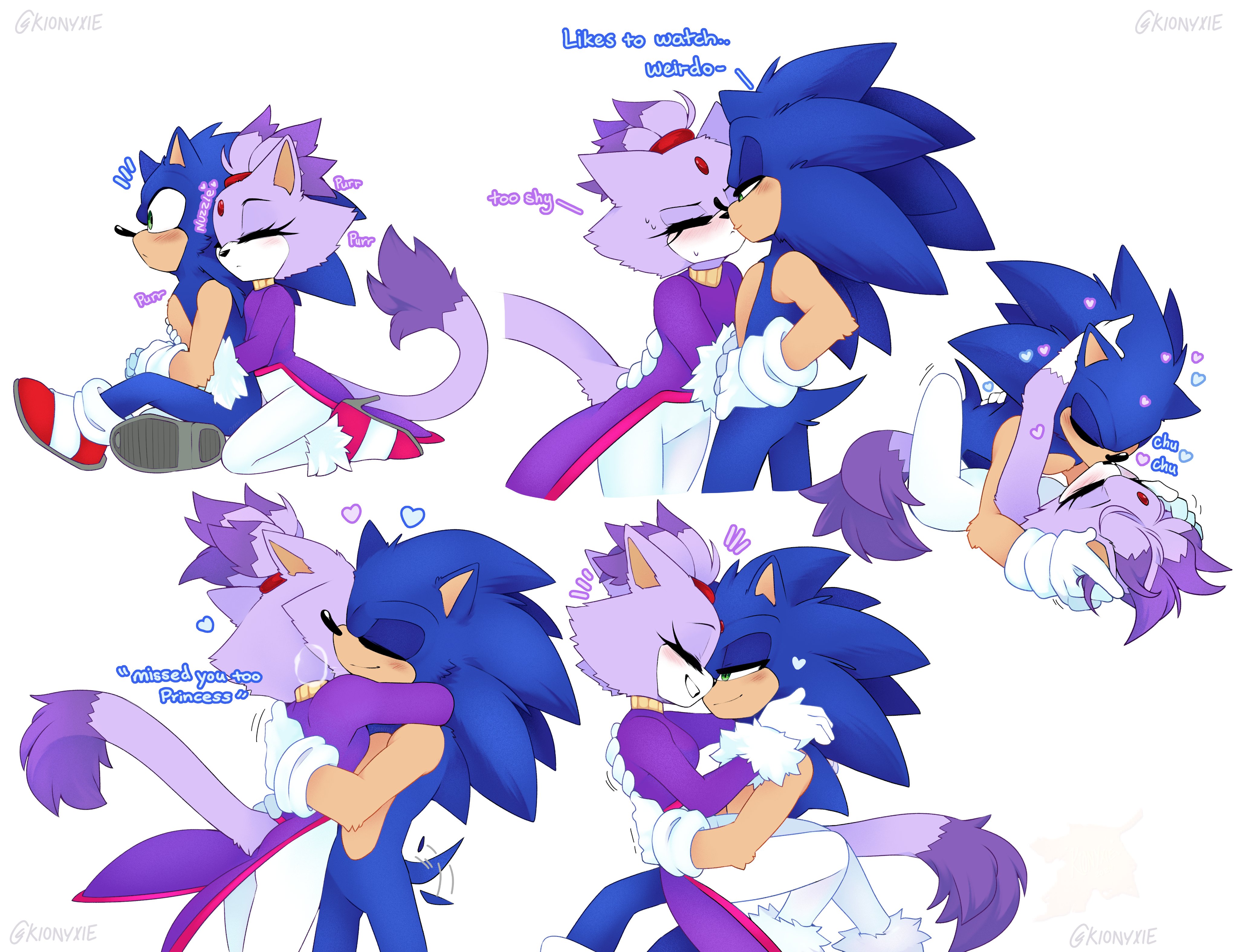 1boy, 1girls, blaze the cat, couple, cuddling, feline, female, happy, heart, hugging, ki0nyxie, kissing, male, no sex, not porn, passionate, purring, romantic, romantic couple, sega, smiling, smiling at partner, sonic (series), sonic the hedgehog, sonic the hedgehog (series), wholesome