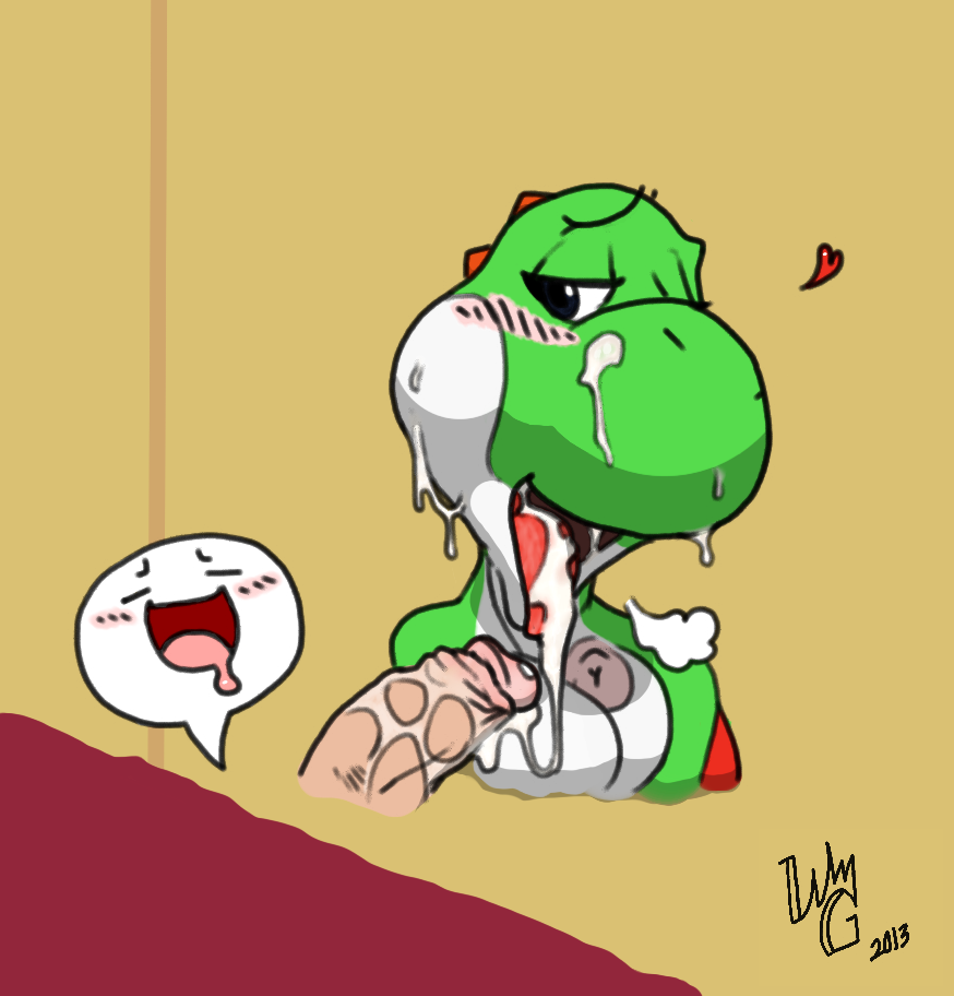 2013 after_sex blush breasts cum cum_in_mouth female male mario_(series) nintendo super_mario_bros. wumpismcgrumpis yoshi