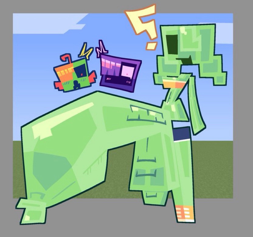 1futa balls big_balls big_penis breasts flaccid flaccid_penis futa_only futanari giant_penis green_body green_eyes green_skin humanoid humanoid_genitalia humanoid_penis hung_futanari lottieplus minecraft slime slime_(minecraft) slime_girl slime_monster small_breasts solo standing