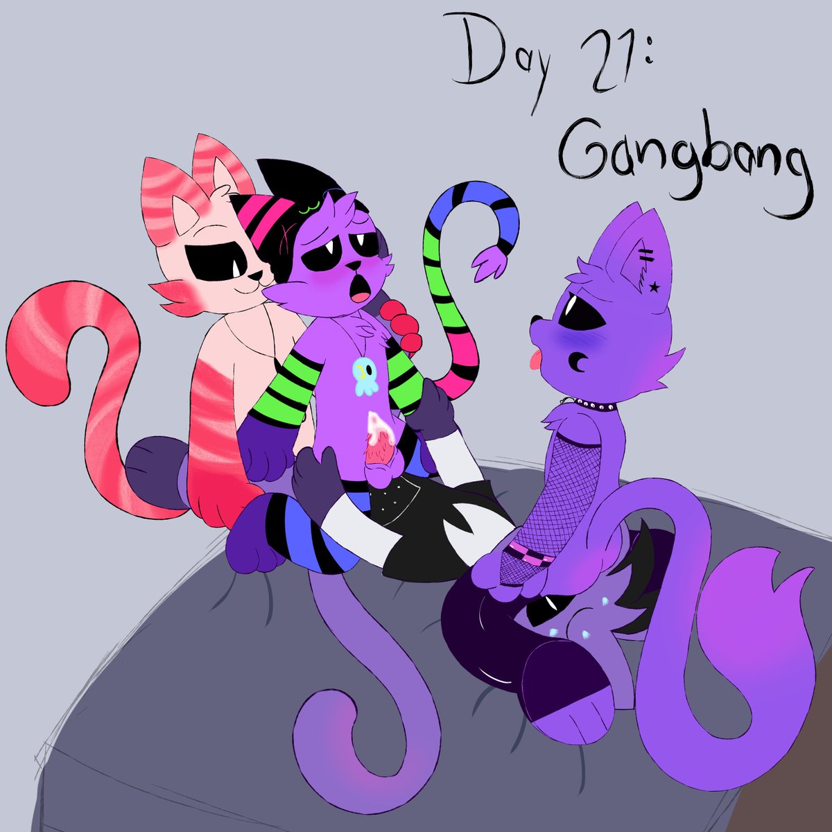 anthro anthro_on_anthro anthro_only black_sclera cat catnap critters_(poppy_playtime) domestic_cat eli_744_(artists) facesitting feline furry_only no_humans oc ocs poppy_playtime poppy_playtime_(chapter_3) purple_fur purple_skin sex skullnap_(pachi_rizuu) smiling_critters tagme white_pupils