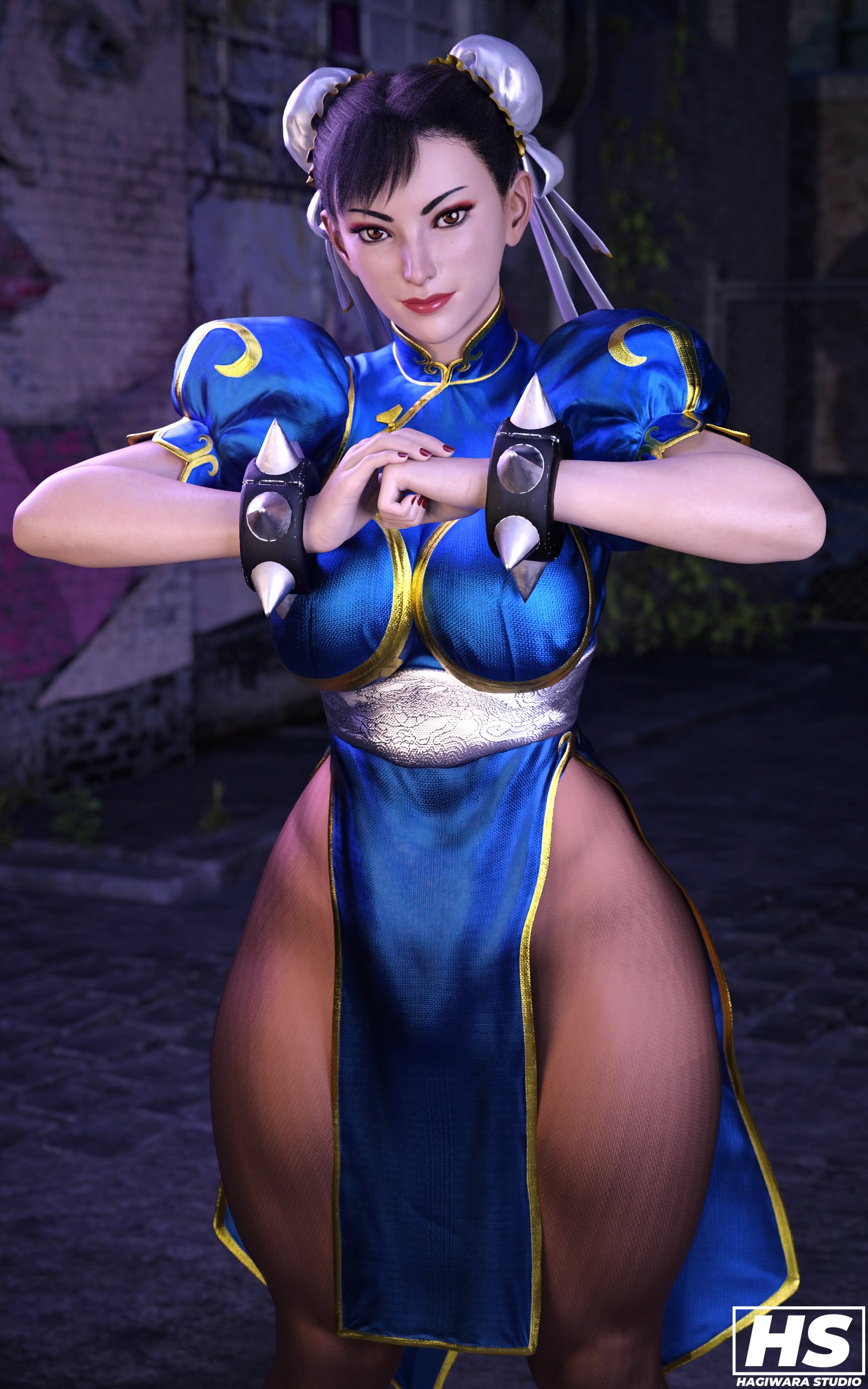 1girls, 3d, ass, big ass, big breasts, breasts, capcom, casual, chun-li, clothed, clothing, dress, female, female only, fully clothed, hagiwara studio, highres, pale skin, pantyhose, public, solo, straight hair, street fighter, street fighter 6, tagme, thick thighs, wide hips