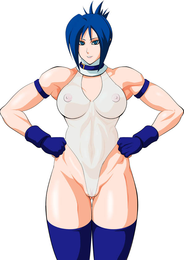 blair_dame blue_eyes blue_hair female female_only fighting_ex_layer human leotard lime_(purple_haze) see-through sheer solo street_fighter street_fighter_ex