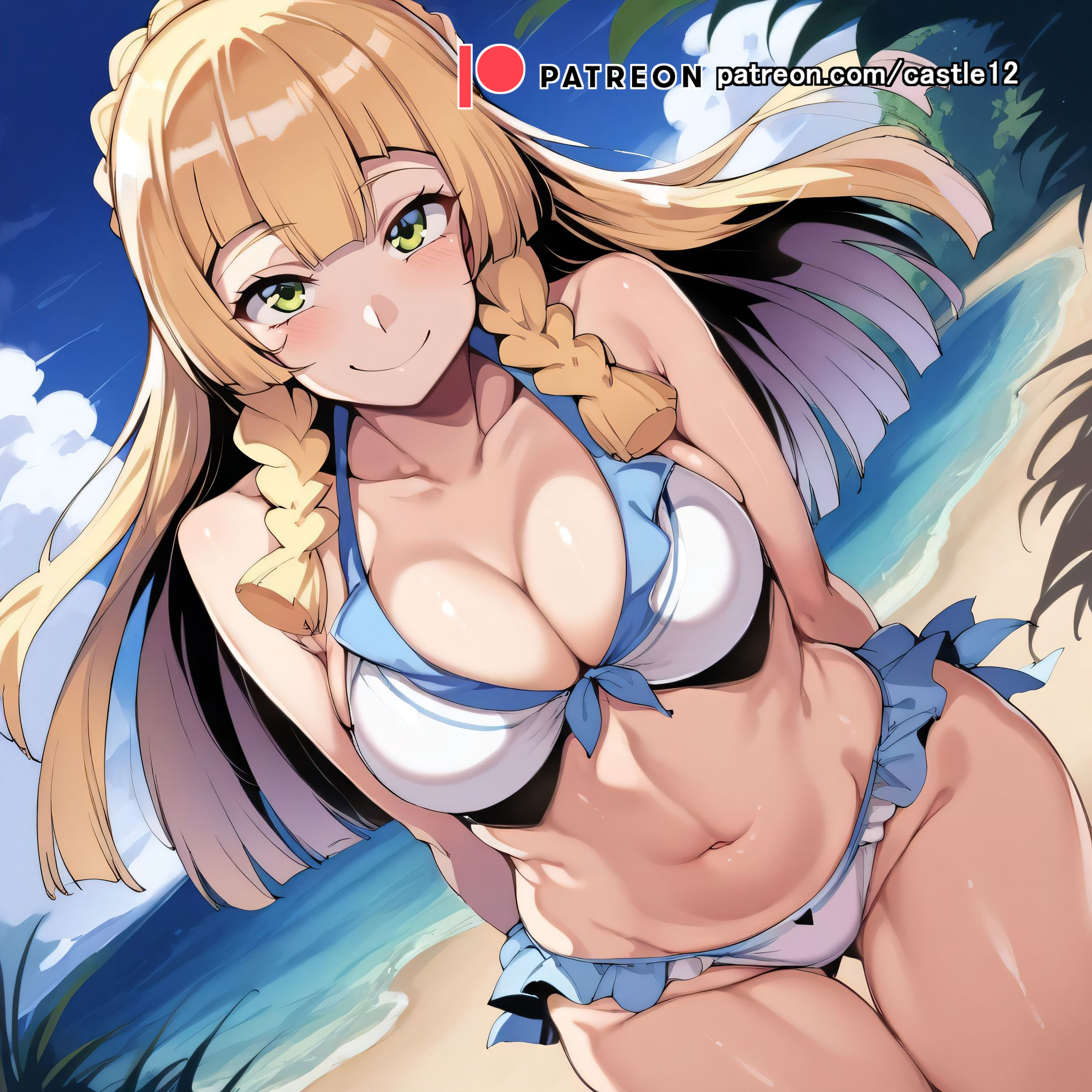 1girls, ai generated, alternate breast size, ass, ass focus, big breasts, bikini, blowjob, breasts, busty, castle12, cowgirl position, curvaceous, curvy, curvy body, curvy female, curvy figure, doggy style, fellatio, female, from behind position, huge breasts, irrumatio, large breasts, lillie (pokemon), missionary position, nipples, pokemon, pussy, pussy focus, reverse cowgirl position, spooning, spread legs, sweat, sweating, sweaty, sweaty body, sweaty breasts, swimwear, thick thighs, thighs, voluptuous