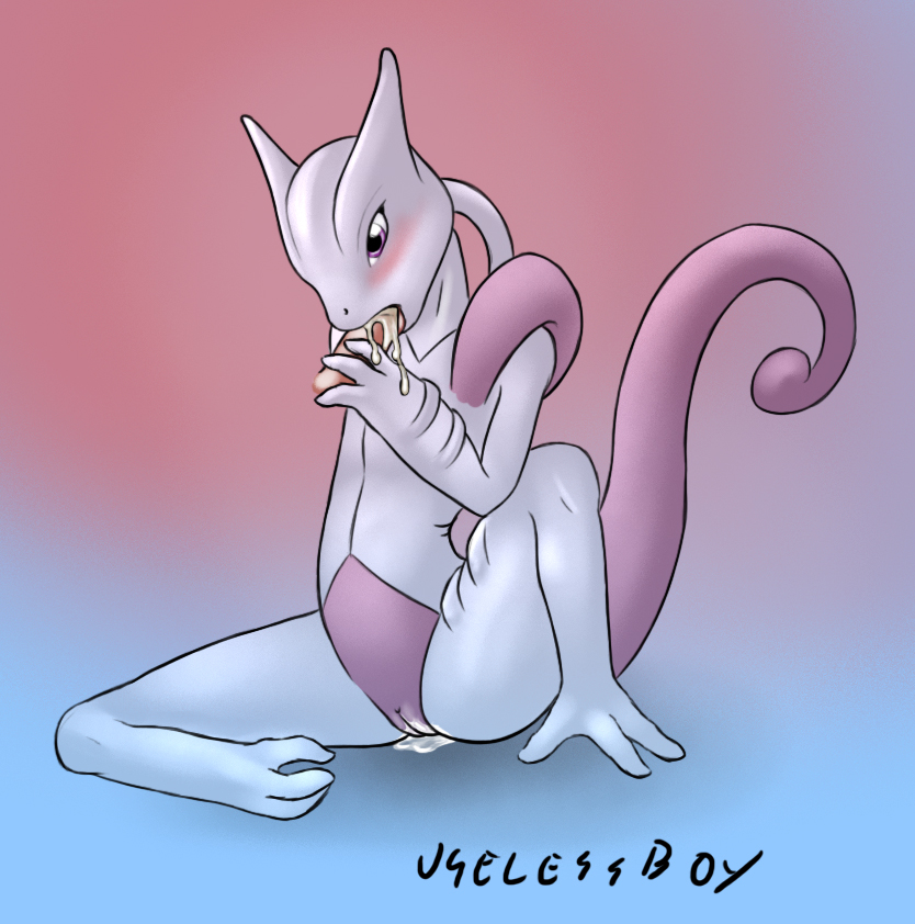 cum fellatio female mega_mewtwo_x mewtwo nintendo oral oral_sex pokemon pokemon_(species) sex uselessboy video_games wet