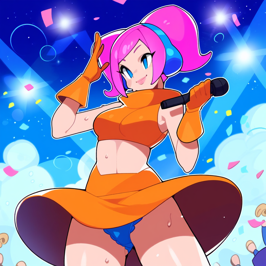 1girls ai_generated pink_hair sega space_channel_5 ulala