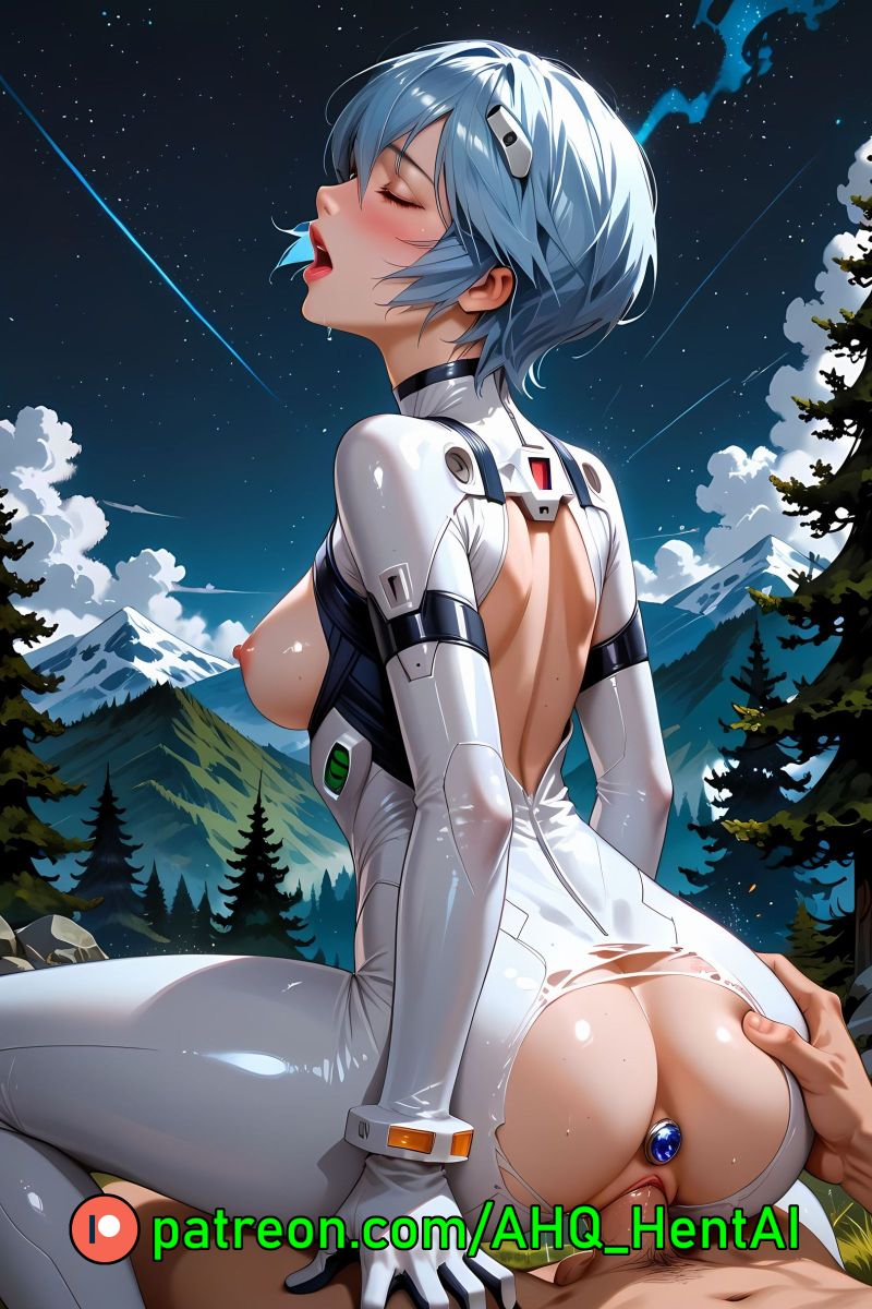 1girls ahq_hentai ai_generated blue_hair blush breasts buttplug closed_eyes cowgirl_position forest medium_breasts moaning neon_genesis_evangelion petite plugsuit pov pussy rei_ayanami reverse_cowgirl_position sex solo_female stable_diffusion torn_clothes vaginal_penetration vaginal_sex