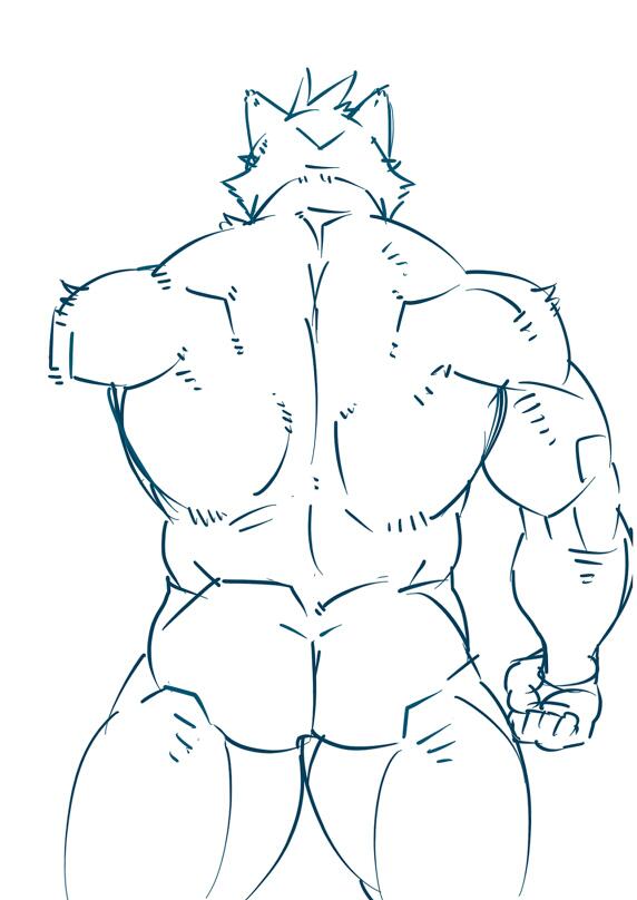 anthro ass back_turned biceps big_muscles dandoo dard drakuun feline fur furry male male_only mooning muscles nude solo standing tiger