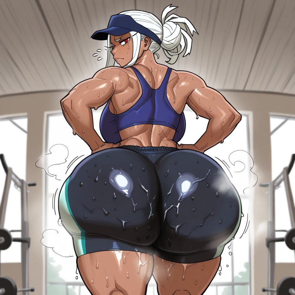 1girls, ai assisted, ai generated, ass, big ass, big breasts, breasts, civitai, curvy, female, female only, gym, huge ass, kalagod, miruko, musk, musk clouds, musky, my hero academia, rumi usagiyama, sportswear, steam, steaming body, sweat, sweaty, sweaty body, tagme, thick ass, thick thighs, wide hips