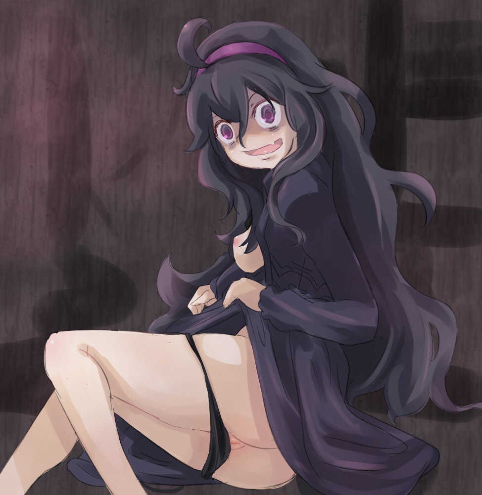 ass bad_id breasts dress female female_only hex_maniac human mioalice nintendo nipples panty_pull pokemon pokemon_xy pussy solo uncensored yuno_(artist)