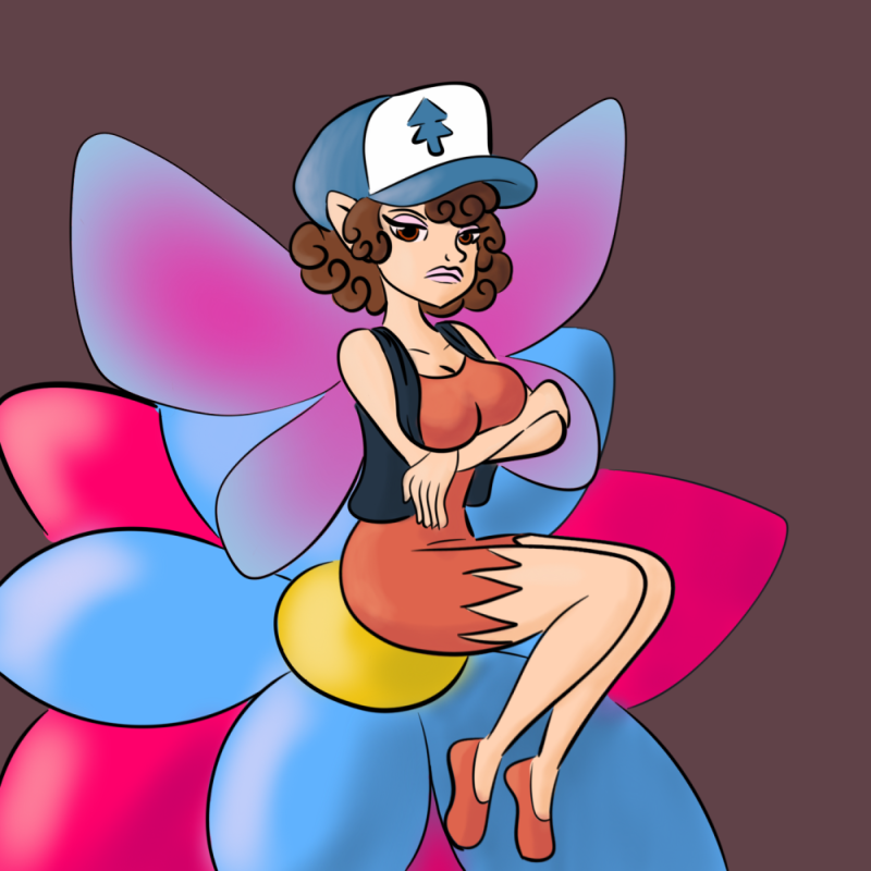 dipper_pines fairy fairy_wings female female_dipper genderswap_(mtf) gravity_falls jewelry large_breasts midriff navel quattrofour quattrosayla rule_63