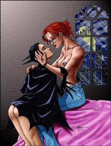 00s 2000s 2001 2girls asian barbara_gordon batgirl batgirl_(cassandra_cain) batman_(series) breasts cassandra_cain dated dc dc_comics female female_only human interracial multiple_females nipples oracle tcatt topless topless_female yuri