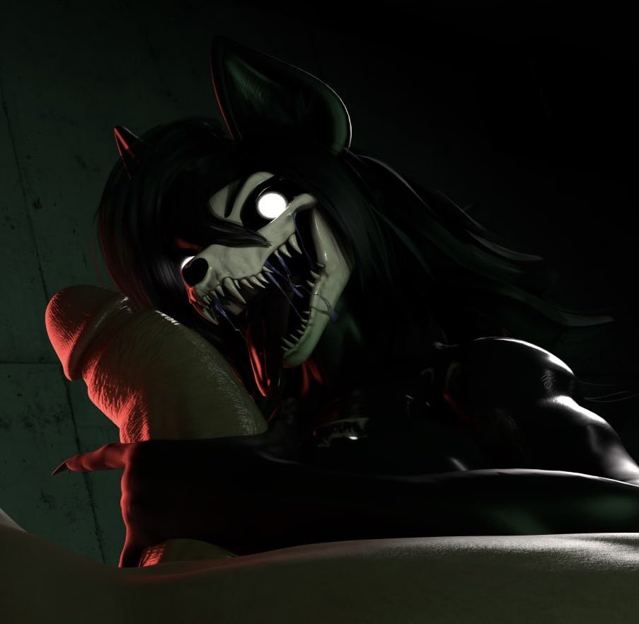 1boy, 1girls, 3d, big penis, human, kurava, looking at viewer, mal0, malo, mouth open, saliva string, saliva trail, scp foundation, scp-1471, scp-1471-a, scp-1471-a (scrag), sharp teeth, skull head, straight, tongue, tongue out