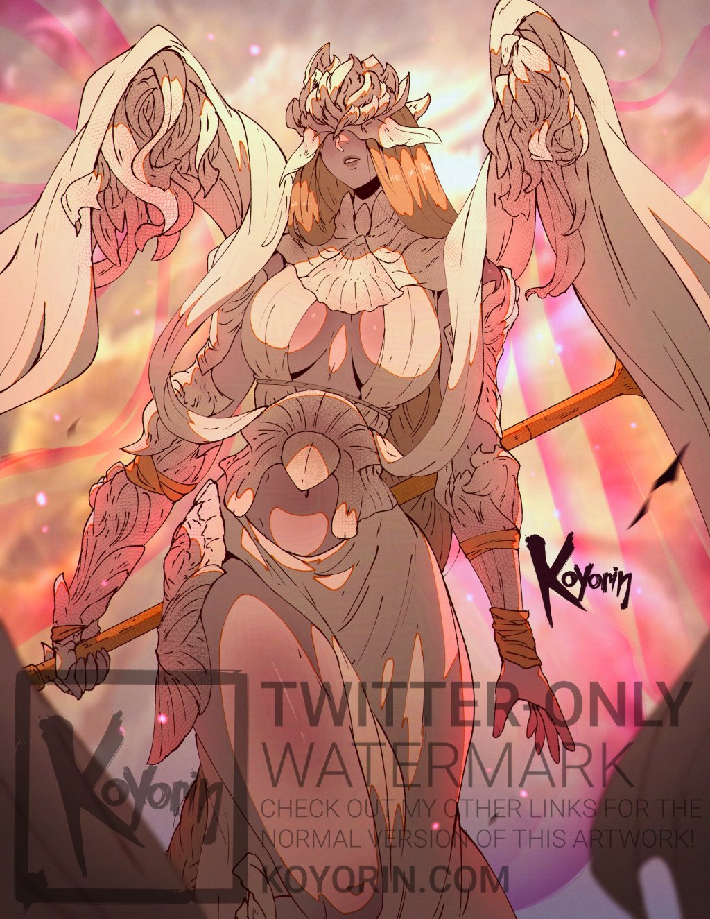 1girls, angel, angel wings, balancers (nightreign), big breasts, busty, elden ring, elden ring nightreign, female, female only, fromsoftware, koyorin, large breasts, light skin, light-skinned female, milf, the forsaken hollows, thick, thick thighs, thighs, valkyrie, weapon-bequeathed harmonia, wings