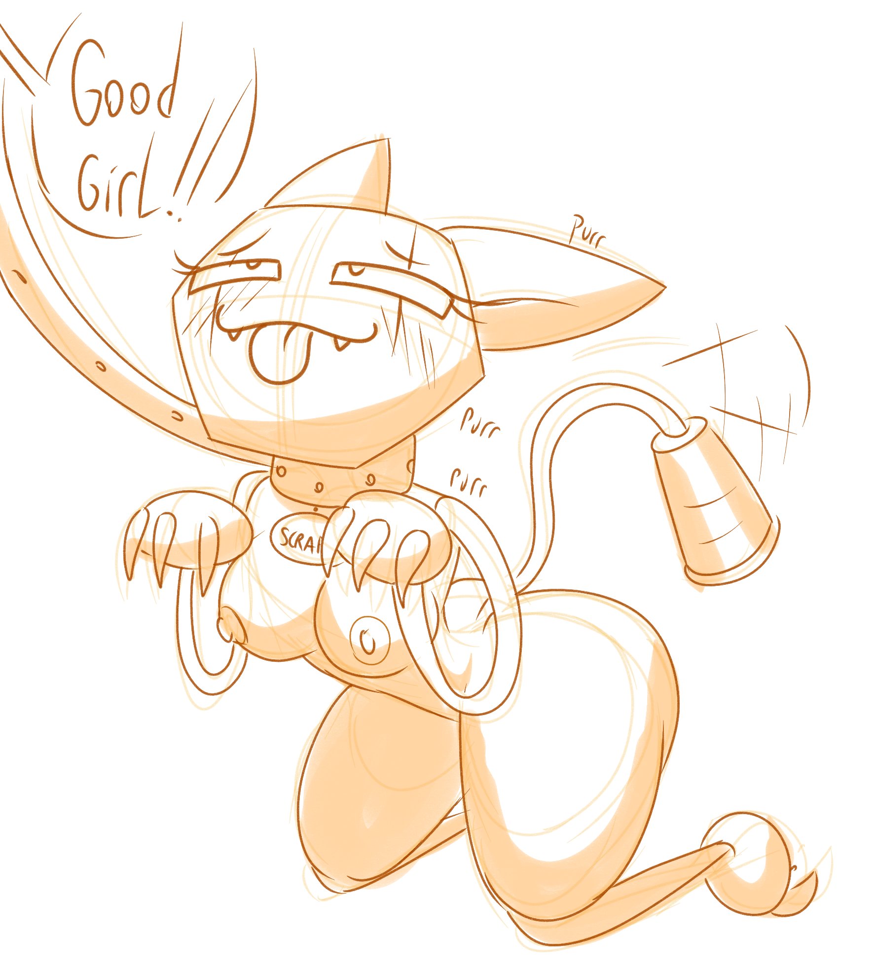 1female, 1girl, 1girls, 2025, 2025s, 2d, 2d (artwork), 2d artwork, anthro, anthro female, anthrofied, areola, areolae, breasts, cat, cat ears, cat girl, cat humanoid, cat tail, catgirl, claws, collar, dandy's world, dialogue, digital art, digital drawing, digital drawing (artwork), digital media, digital media (artwork), digital painting, digital painting (artwork), domestic cat, english, english dialogue, english text, fang, fangs, felid, feline, felis, female, female anthro, female focus, female only, fur, furry, furry female, lechugansfw, nipples, roblox, scraps (dandy's world), tail, teeth, text, thick thighs, thighs, tongue, tongue out, twitter username, video games, wide hips