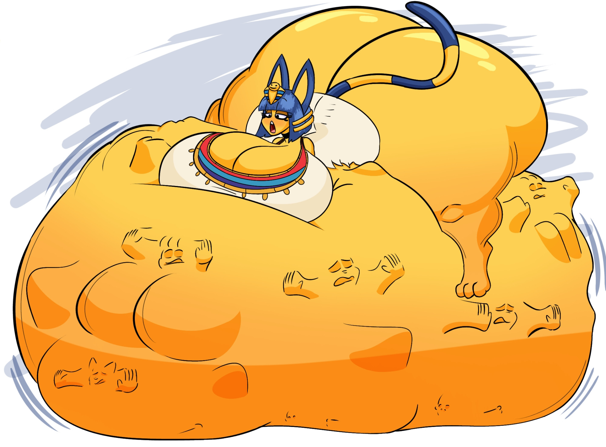 animal crossing, ankha, bbw, big ass, big breasts, breasts, bubble butt, cleavage, female, furry, huge ass, huge breasts, imafetish, overweight, thick thighs, vore, wide hips