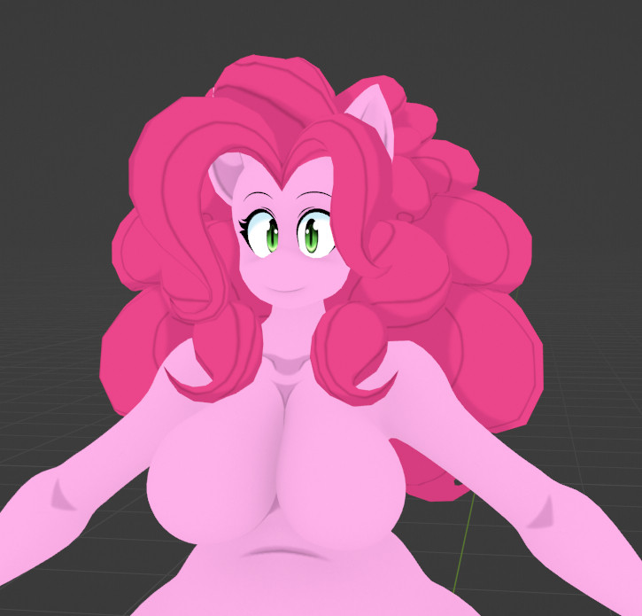 big_breasts breasts cleavage female furry huge_breasts my_little_pony nonarycubed pinkie_pie_(mlp) tagme