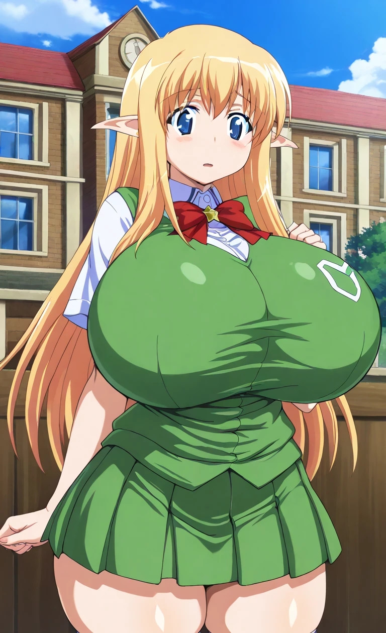 1girls ai_generated big_ass big_breasts blonde_hair blue_eyes breasts_bigger_than_head curvaceous curves curvy curvy_body curvy_female curvy_figure curvy_hips elf elf_ears enormous_breasts ftggtgg gigantic_breasts huge_ass huge_breasts hyper_breasts large_breasts massive_breasts pointy_ears school school_uniform schoolgirl solo solo_female solo_focus student thick_ass thick_thighs tiffania_westwood voluptuous voluptuous_female zero_no_tsukaima