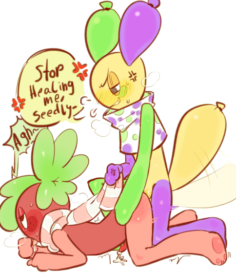 angry sex, coco kun, colored, cum, cumshot, dandy's world, gay, looey (dandy's world), m/m, male, male penetrating, male penetrating male, male/male, penetration, sprout (dandy's world)