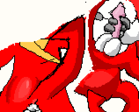 3_fingers anthro armor ass backsack balls bandai_namco belly butt_focus clothing curling_tail digimon digimon_(species) digimon_xros_wars digital_media_(artwork) fingers front_view genitals glistening gloves handwear low_res male masturbation penis penis_grab pixel_(artwork) pointed_tail raised_tail rear_view red_body scalie scarf shoutmon shoutmon_(king_ver.) shoutylogan_(artist) sitting solo standing tail