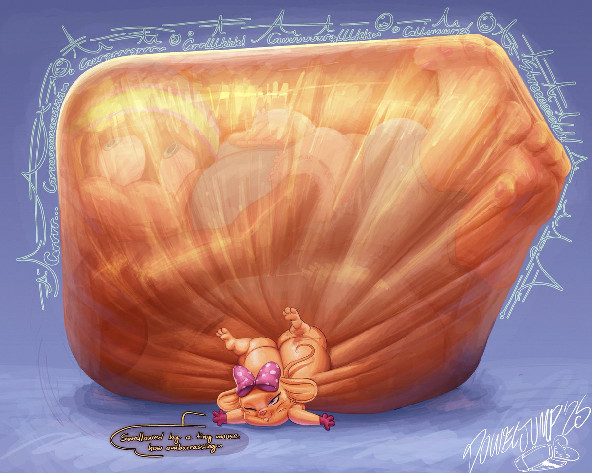 big_belly bigger_prey donkey_kong donkey_kong_(series) doweljump pipsy pipsy_the_mouse small_predator stomach stomach_deformation stretched_belly tiny_kong vore