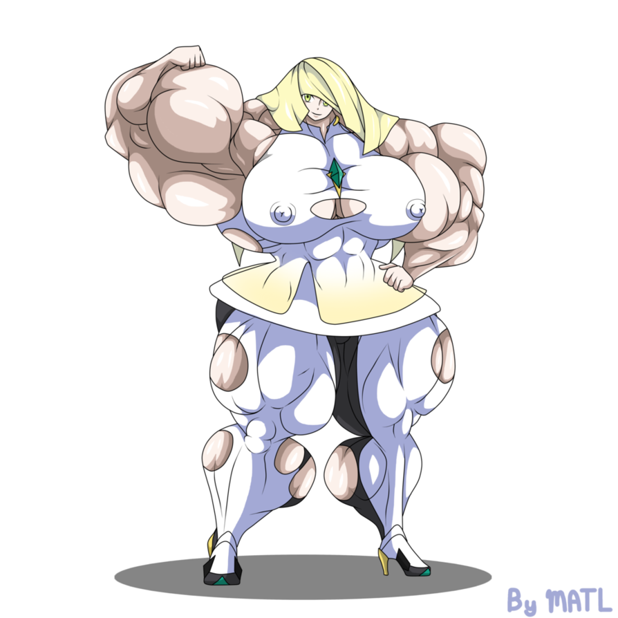 abs biceps breasts female hyper hyper_muscles lusamine_(pokemon) matl muscles muscular muscular_arms muscular_female muscular_legs muscular_thighs pecs pokemon