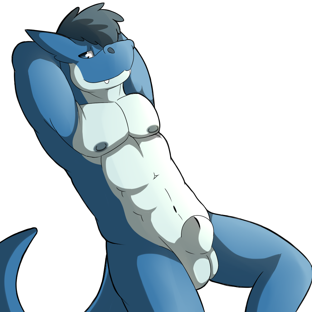 anthro blue dragon furry hair jko_2 male male_only solo tkdandy