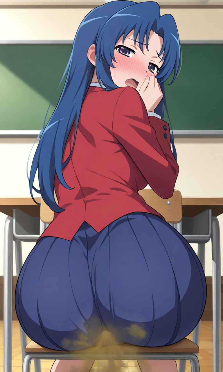 ai_generated ami_kawashima big_ass big_thighs fart fart_fetish farts gassy kawashima_ami petite toradora!