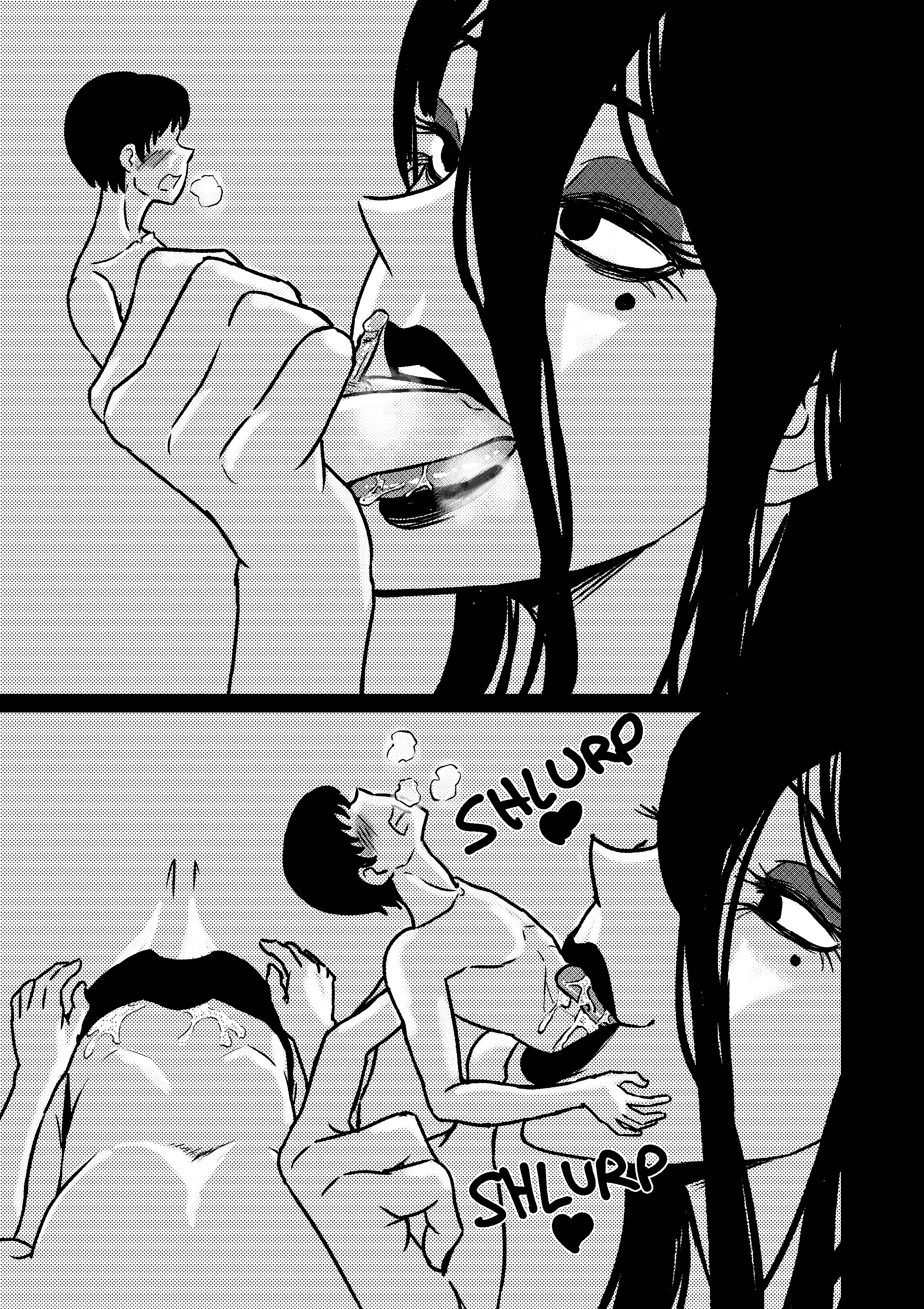 1boy comic female female_pred giantess man_eating_witch_(shoulderenjoyer) oral_vore shoulderenjoyer tagme vore
