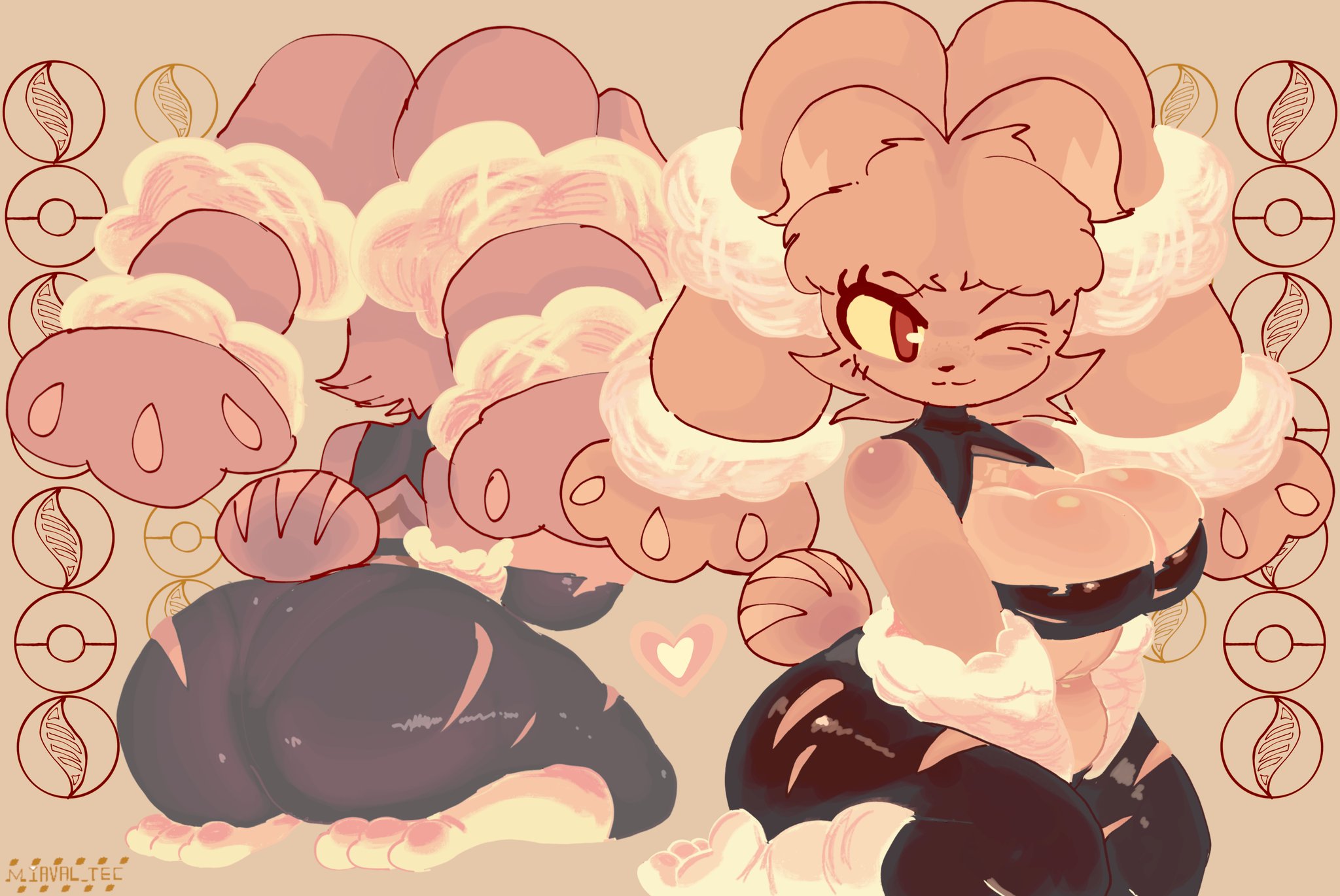 big breasts, breasts, cleavage cutout, female, furry, game freak, huge breasts, leggings, lopunny, mega evolution, mega lopunny, miaval tec, pokemon, pokemon (species), thick thighs
