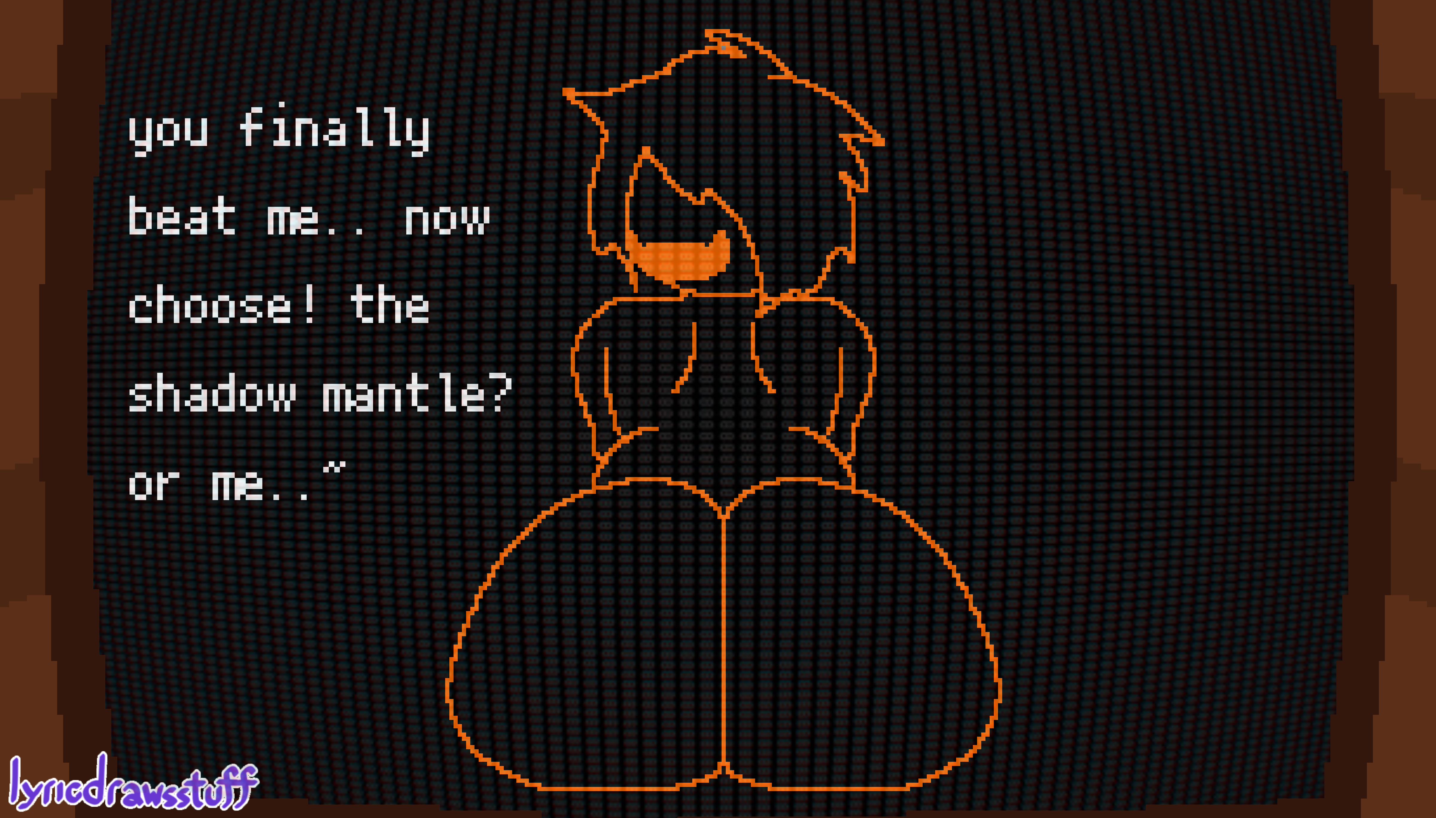 1girls, ambiguous species, ass, ass bigger than head, ass focus, big ass, black background, black body, black hair, deltarune, deltarune chapter 3, eram, female, female focus, female only, huge ass, huge butt, large ass, looking at viewer, looking back, lyricdrawsstuff, naked, naked female, nude, nude female, open mouth, pixel art, pixelated, self upload, shadow mantle, short hair, short stack, shortstack, sitting, solo, solo focus, twitter link, twitter username, wide hips